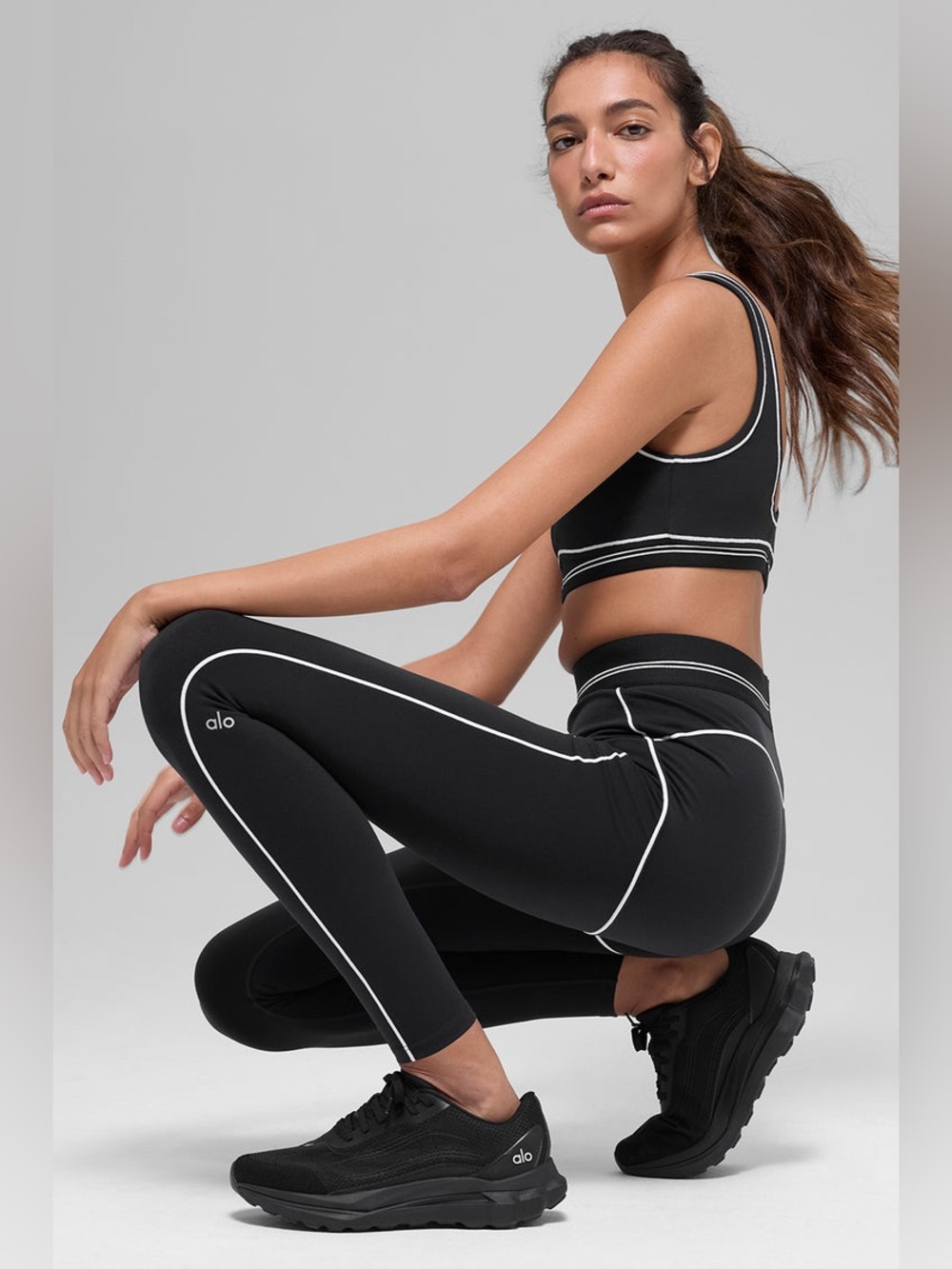 Alo Yoga Airbrush High-Waist 7/8 Heart Throb Legging M